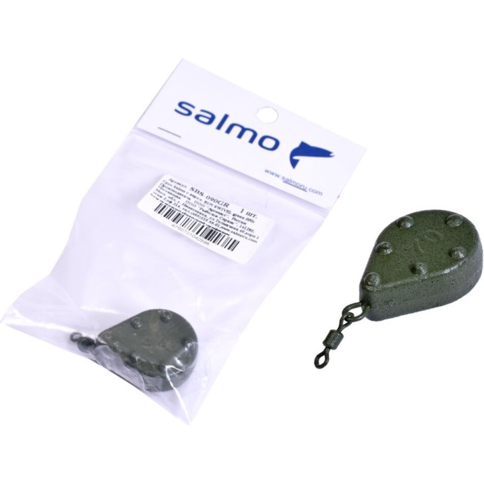 Груз SALMO с вертлюгой Bun Swivel green 090г SBS-090GR