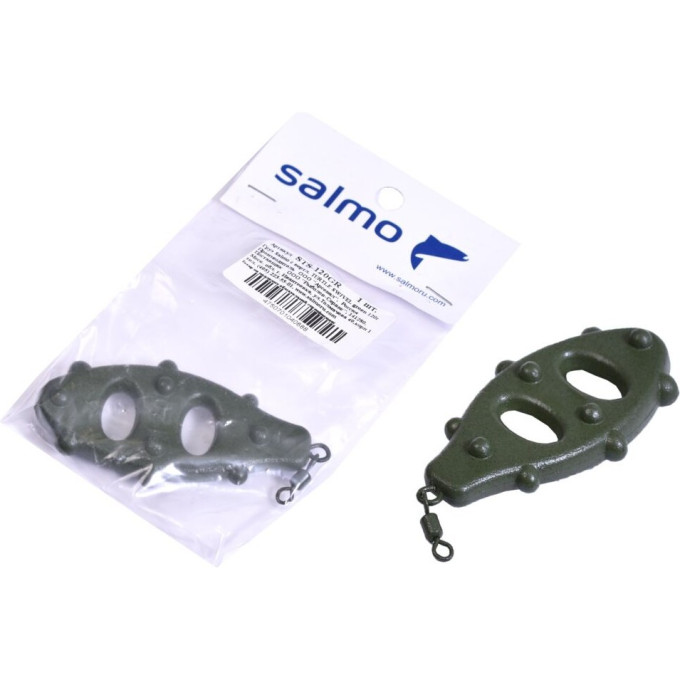 Груз SALMO с вертлюгой Turtle Swivel green 120г STS-120GR