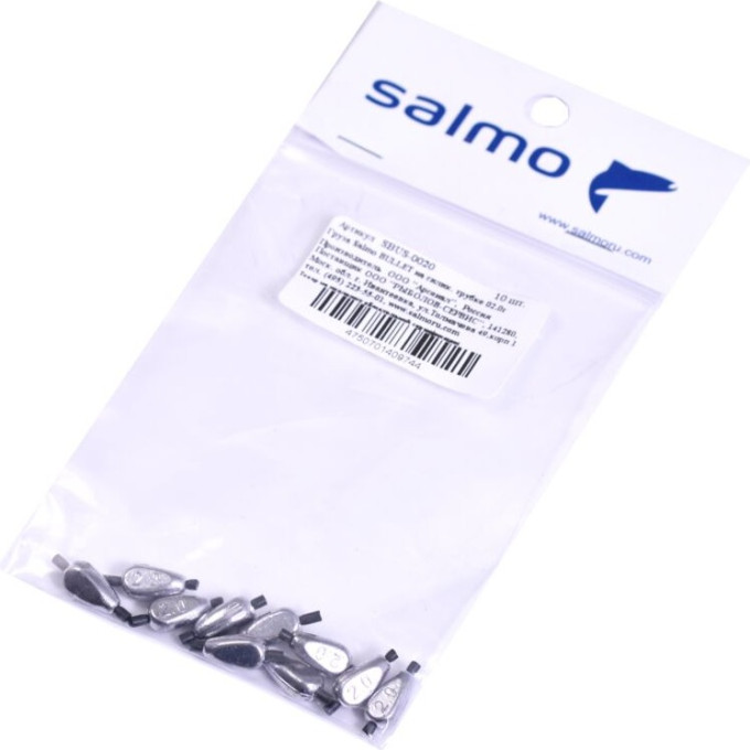 Груза SALMO Bullet на силиконовой трубке 02,0г 10шт SBUS-0020