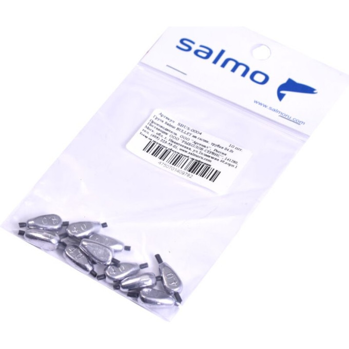 Груза SALMO Bullet на силиконовой трубке 04,0г 10шт SBUS-0004