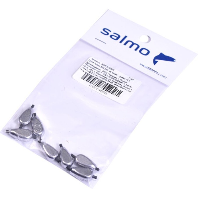 Груза SALMO Bullet на силиконовой трубке 06,0 7Шт SBUS-0060