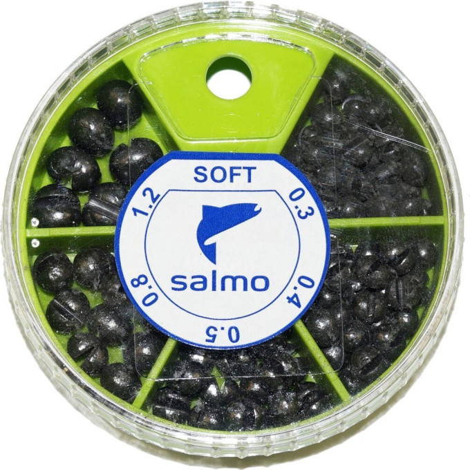 Грузила SALMO Дробь Soft мягкие 5 секций 0,3-1,2г 60г набор 1006-001