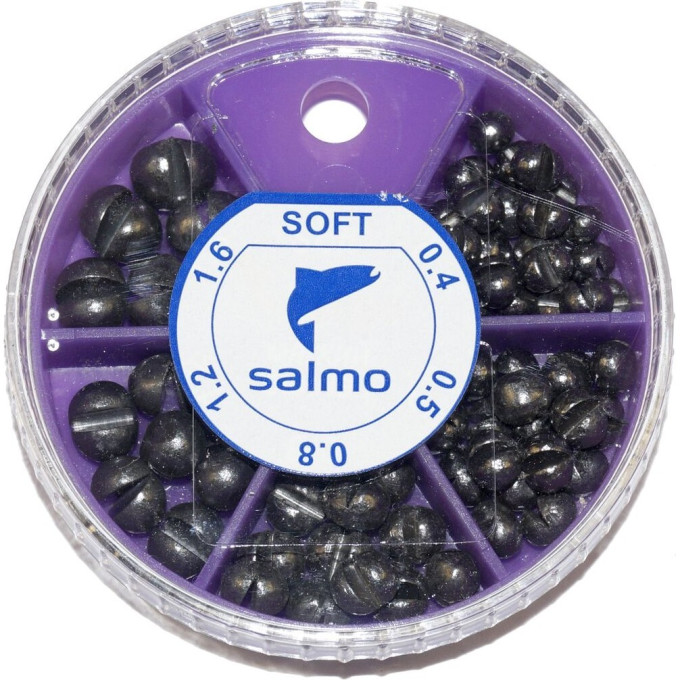 Грузила SALMO Дробь Soft мягкие 5 секций 0,4-1,6г 60г набор 1006-002