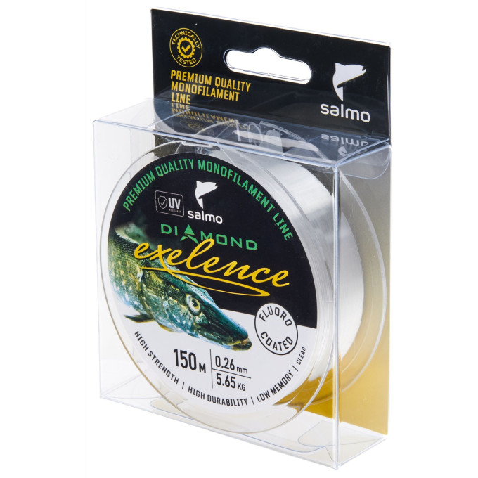 Леска монофильная SALMO DIAMOND EXELENCE FLUORO COATED Clear 150/026 4034-026