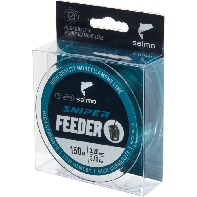 Леска монофильная SALMO SNIPER FEEDER MOSS GREEN 150/020 4020-020