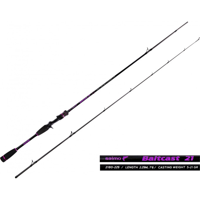 Спиннинг кастинговый SALMO SNIPER BAITCAST 21 2,29 2180-229
